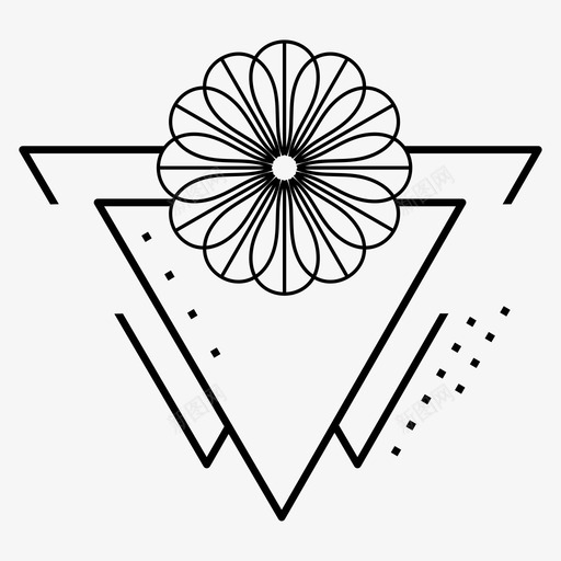 三角形抽象时尚图标svg_新图网 https://ixintu.com 三角形 几何 几何形 形状 抽象 时尚 简洁 花朵