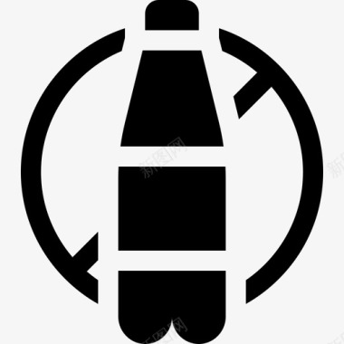 塑料瓶生态164填充图标图标