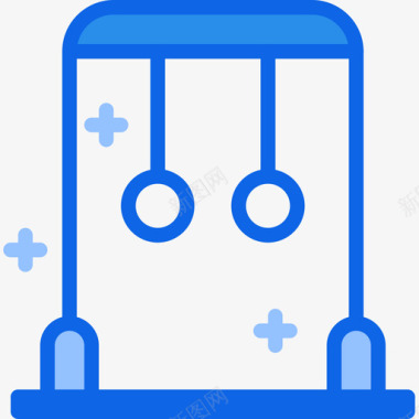戒指健身71蓝色图标图标