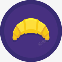 icon63圆形计算器牛角面包咖啡63圆形扁平图标高清图片