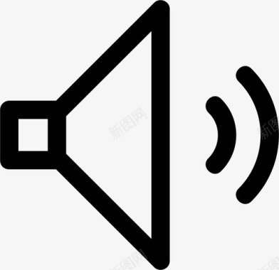 扬声器音频扩音器图标图标