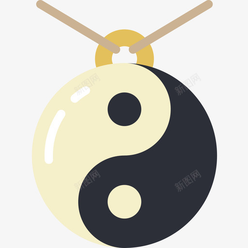 阴阳中国33平坦图标svg_新图网 https://ixintu.com 中国 平坦 阴阳