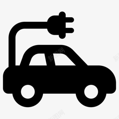 电动汽车生态汽车环保图标图标