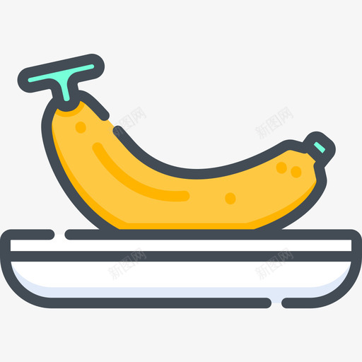 香蕉早餐4双色图标svg_新图网 https://ixintu.com 双色 早餐 香蕉