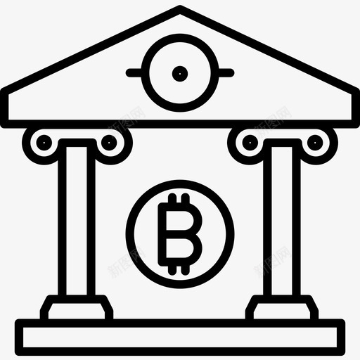 银行比特币加密货币概述图标svg_新图网 https://ixintu.com 加密 概述 比特 货币 银行