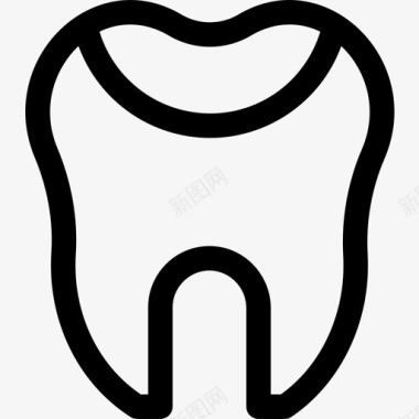 牙齿填充牙医45线性图标图标