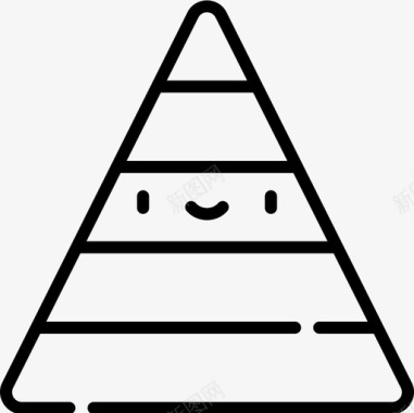 金字塔动机6线性图标图标