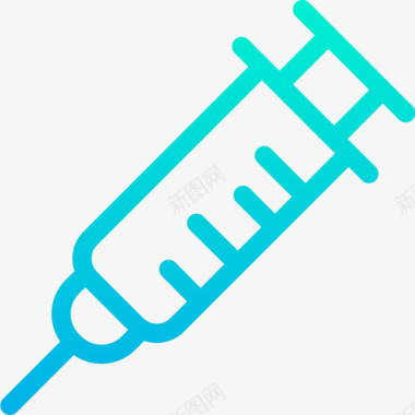 注射器接口64梯度图标图标