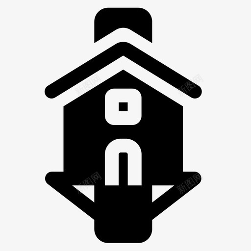 树屋房屋类型15已填充图标svg_新图网 https://ixintu.com 卡通树屋 填充 房屋 树屋 类型