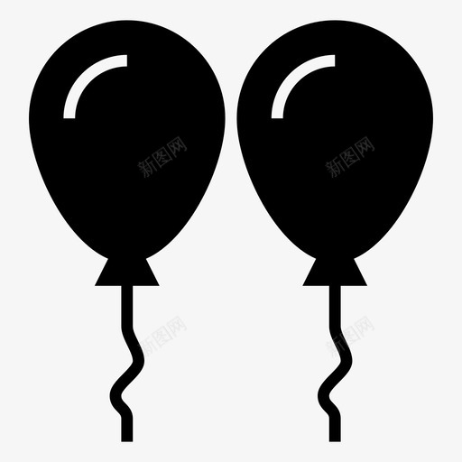 气球生日庆祝图标svg_新图网 https://ixintu.com 假日雕文 庆祝 气球 生日 聚会