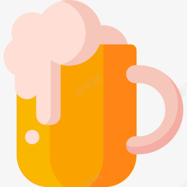 啤酒派对庆祝14平淡图标图标