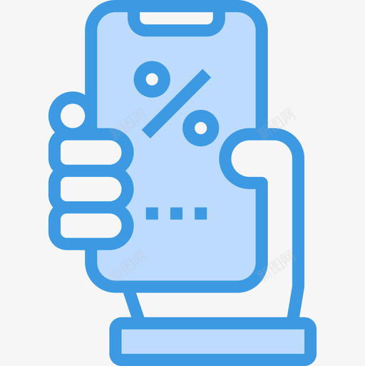 智能手机8折蓝色图标svg_新图网 https://ixintu.com 8折 智能手机 蓝色