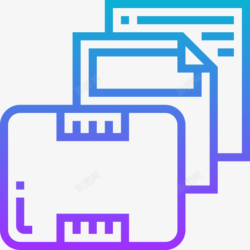 文件和文件盒12渐变图标svg_新图网 https://ixintu.com 文件和文件盒12 渐变