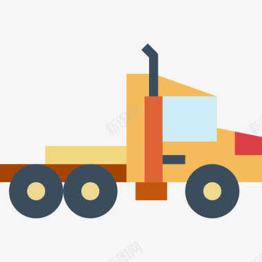 拖车运输152扁平图标图标