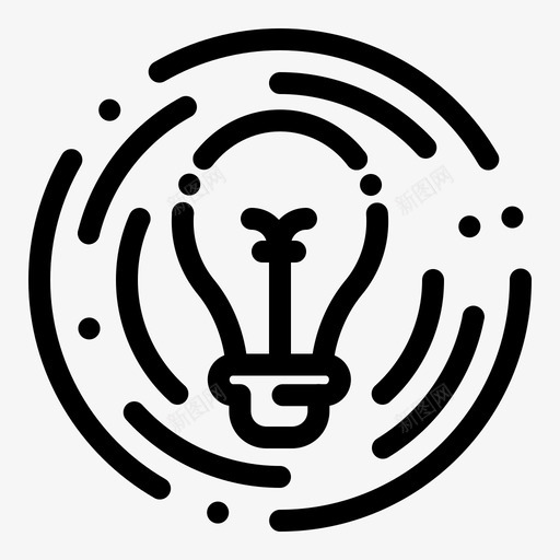 灯泡商业圈子图标svg_新图网 https://ixintu.com 任务 创意 商业 圈子 灯泡 项目管理