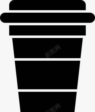 咖啡玻璃杯热咖啡图标图标