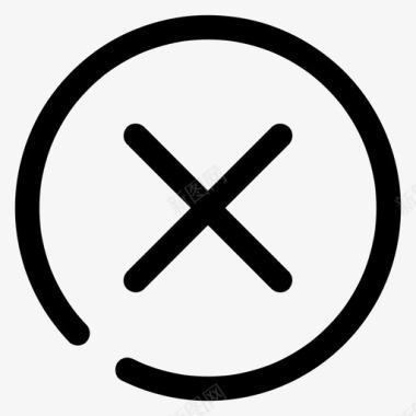取消交叉删除图标图标