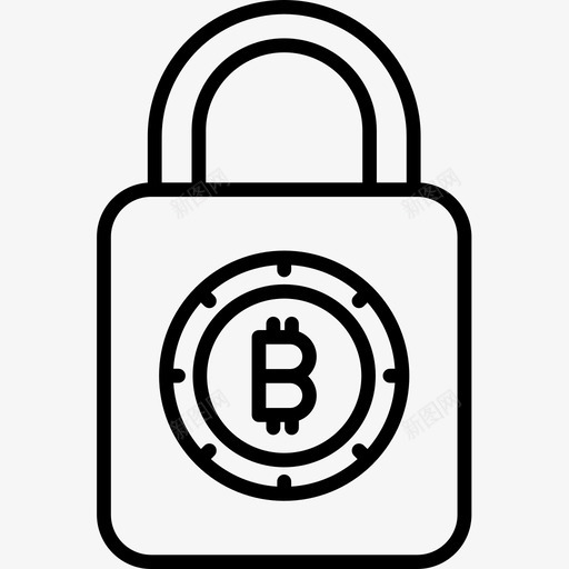 锁加密货币41轮廓图标svg_新图网 https://ixintu.com 加密 货币 轮廓