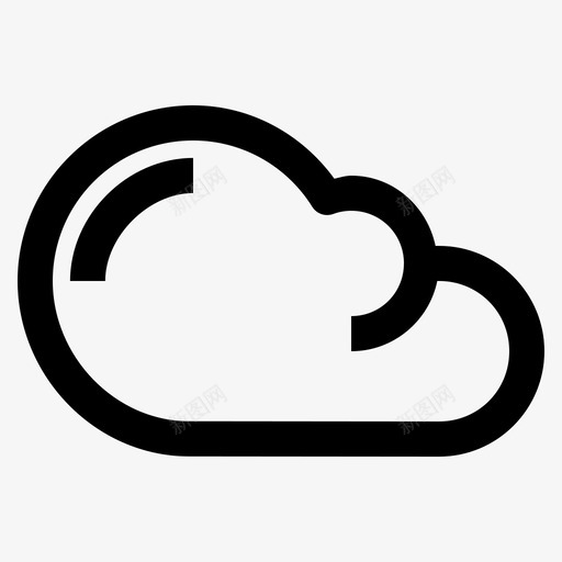云自然天气图标svg_新图网 https://ixintu.com 天气 用户界面 自然