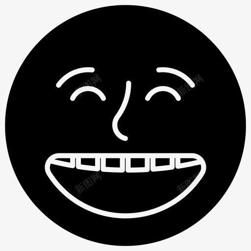 笑脸表情符号情绪图标svg_新图网 https://ixintu.com 情绪 笑脸 表情 表情符号 表情符号矢量图标