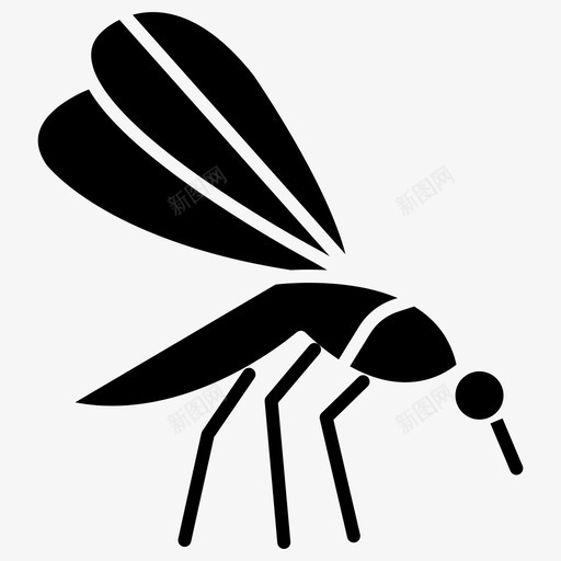 蚊子虫子昆虫图标svg_新图网 https://ixintu.com 昆虫 虫子 蚊子