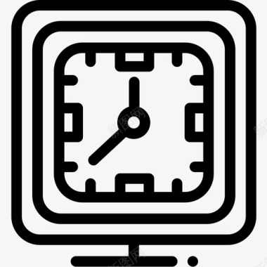 挂钟速度表时间9线性图标图标