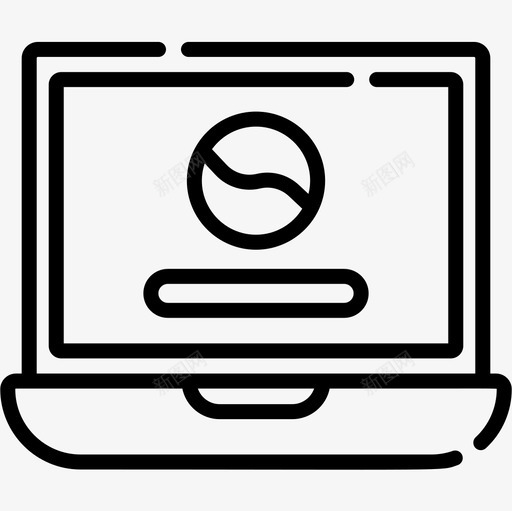 笔记本电脑硬件24线性图标svg_新图网 https://ixintu.com 硬件24 笔记本电脑 线性