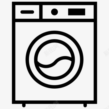 洗衣机衣物护理滚筒烘干图标图标