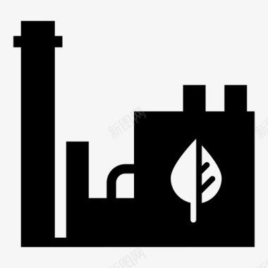 绿色工厂生态环境图标图标