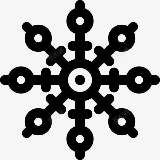 雪花冬季61直线型图标svg_新图网 https://ixintu.com 冬季 直线 线型 雪花