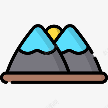 山自然72线性颜色图标图标