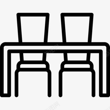桌子家具82直线型图标图标
