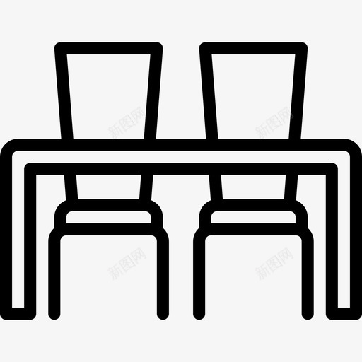 桌子家具82直线型图标svg_新图网 https://ixintu.com 家具 桌子 直线 线型