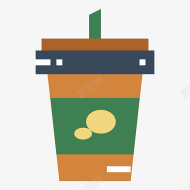 咖啡杯食物140扁平图标图标