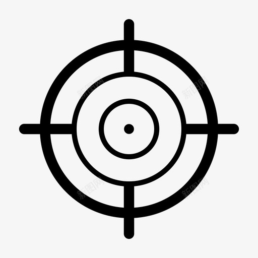 瞄准十字准星聚焦图标svg_新图网 https://ixintu.com 准星 十字 射击 瞄准 聚焦