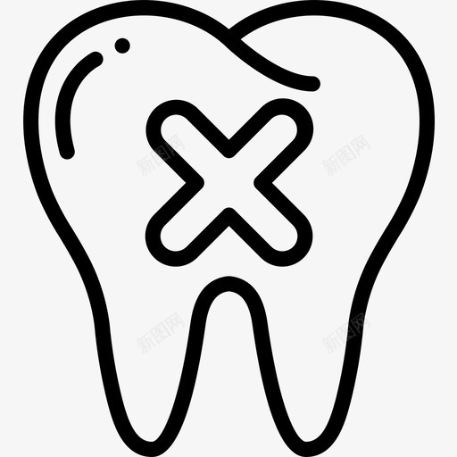 牙齿牙科学4线形图标svg_新图网 https://ixintu.com 牙科 牙齿 科学 线形