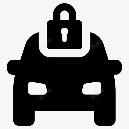 汽车锁保护安全图标svg_新图网 https://ixintu.com 保护 安全 汽车 车辆 车锁 锁定