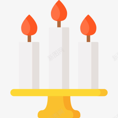 蜡烛葬礼26扁平图标图标