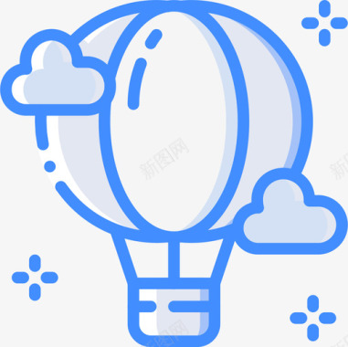 热气球嘉年华23蓝色图标图标
