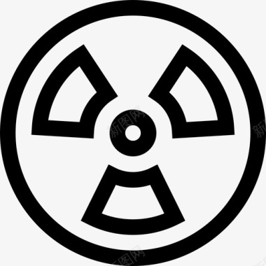 核污染线性图标图标