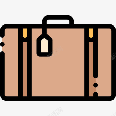 行李机场98线性颜色图标图标