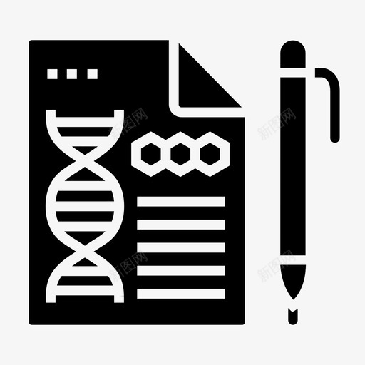 医学生物学基因图标svg_新图网 https://ixintu.com 医学 基因 报告 生物学 研究