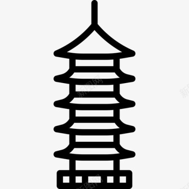 宝塔中国55直线型图标图标