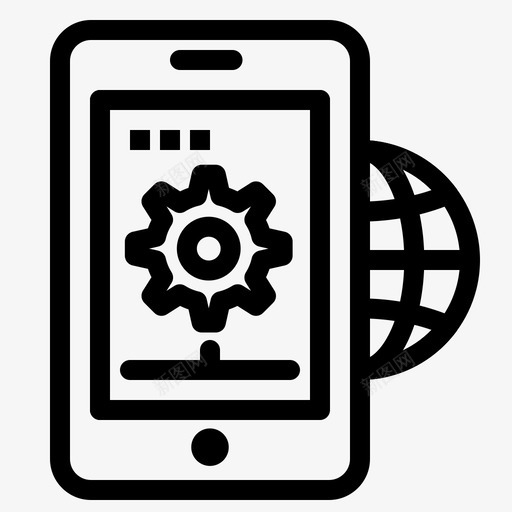 业务齿轮全球业务图标svg_新图网 https://ixintu.com 业务 全球 全球业务 数据管理 设置 齿轮