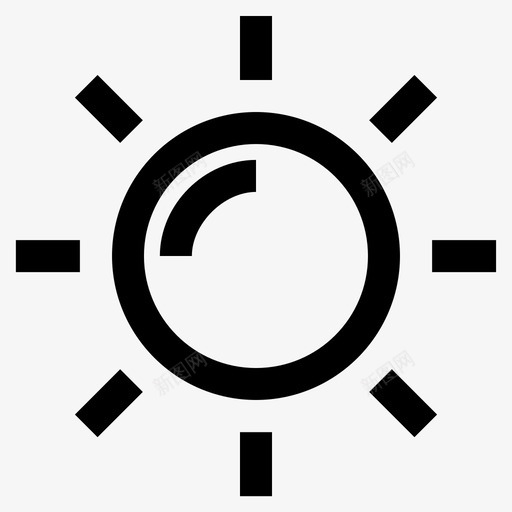 太阳光明光图标svg_新图网 https://ixintu.com 光 光明 天气 太阳 用户界面 自然