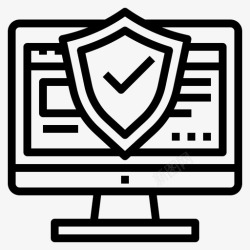 网页防护网页防御防病毒安全图标高清图片