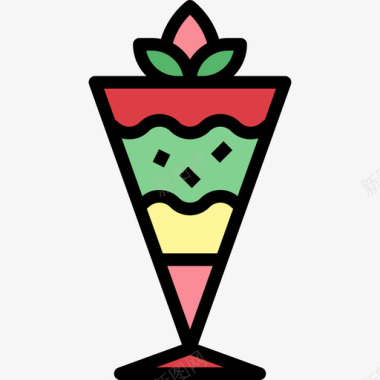冰淇淋晚餐3原色图标图标