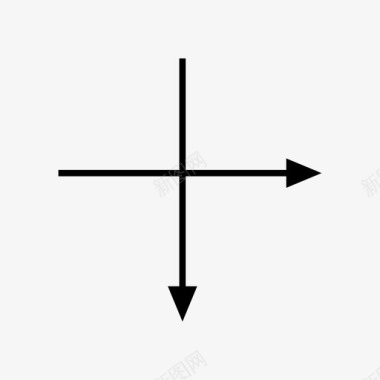 箭头十字方向图标图标