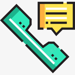 触点线电话触点7线颜色图标高清图片