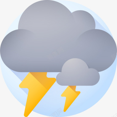 雷声天气199颜色图标图标